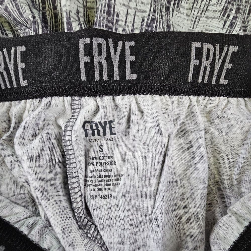NWT FRYE Gray white pattern Notched Premium sleepwear‎ SET Size SMALL - Picture 8 of 8